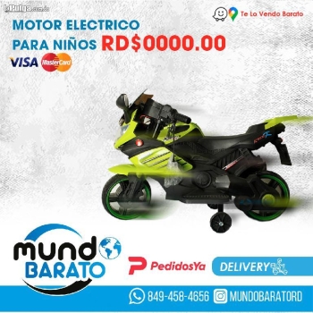 Moto motor para niño electrica variedad de colores. juguete. aro con
