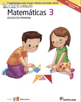 Libro de tercero de primaria  matemática  santillana