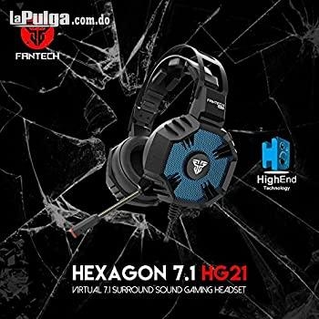 Headset fantech 7.1 hg21 hexagon w/microphone gaming rgb
