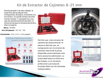 Kit de extractor de cojinetes interno 8-25mm