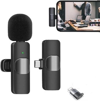 Microfono inalambrico para iphone y tipo c ideal para entrevista