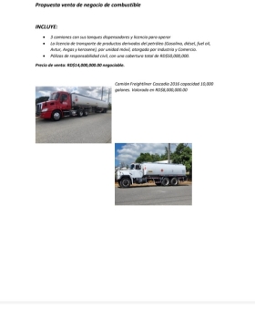 Vendo licencia de combustibles con ruta y camion