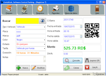 Sistema control de parqueo  contapark 1