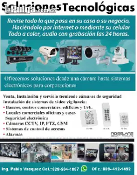 Camaras seguridad control de acceso dvr nvr ip