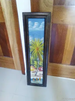 Lindo cuadro con paisaje playero 9x33