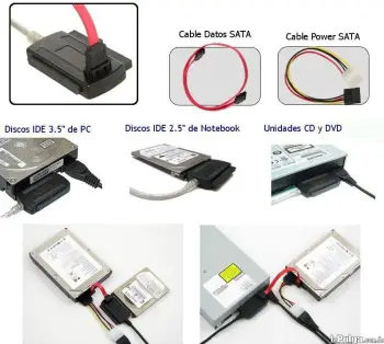 Adaptador disco duro ide sata 2.5 3.5 a usb con fuente