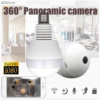 Camara wifi bombillo panoramica 360 hd 1080p micrófono cámara
