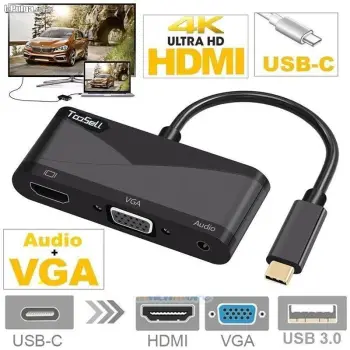 Usb tipo c a hdmi 4k vga / usb 3.1 adaptador