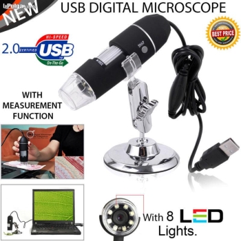 Microscopio digital usb x1600 aumento / celular y pc / lupa