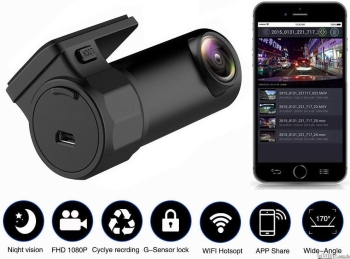 Camara de carro grabadora wifi vision nocturna 1080p sonido cámara