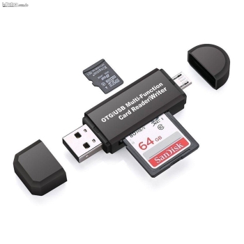 Adaptador lector micro usb otg a usb lector de tarjetas sd