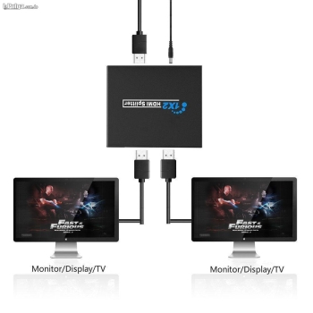 Duplicador de pantalla amplificador hdmi / 2 salidas 4k