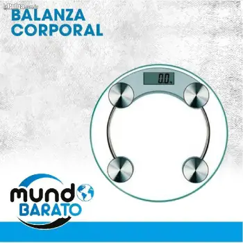 Peso corporal balanza de vidrio moderna resistente.