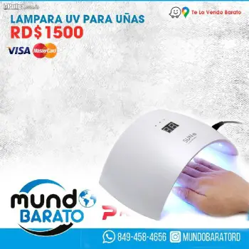 Lampara luz uv secadora de uñas en gel manicure