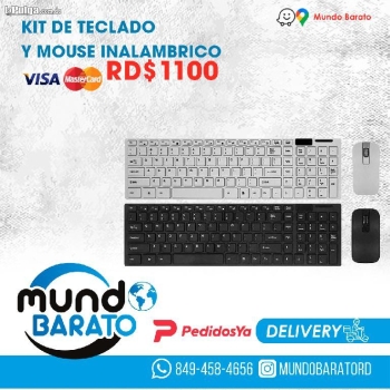 Kit teclado y mouse inalambrico super slim 2.4 g bluetooth