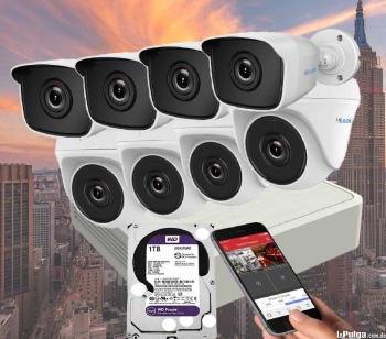 8 cámaras de seguridad hd 720p instalación incluida