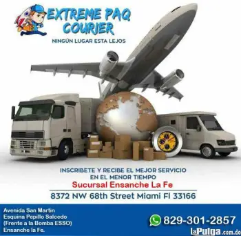 Servicios courier extreme paq ensanche la fe