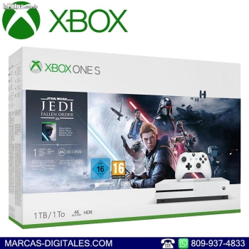 Xbox one s 1tb uhd 4k combo jedi fallen order consola y 1 control