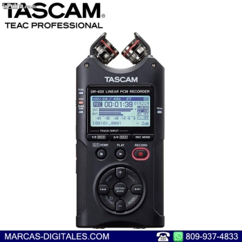 Tascam dr-40x grabadora de audio de 4 pistas y audio usb