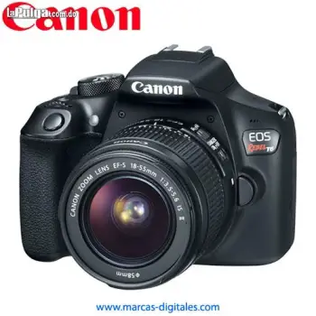 Camara canon digital rebel t6 1300d con lente 18-55mm is kit