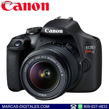 Camara canon digital rebel t7 1500d lente 18-55mm iii 24mp 1080p