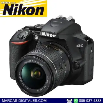 Camara nikon d3500 con lente af-p 18-55mm vr 24mp video 1080p dslr