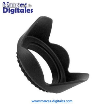 Parasol universal tipo flor de 55mm para lentes con rosca 55mm