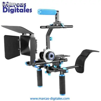 Neewer estabilizador tipo rig con follow focus de camara dslr set 3