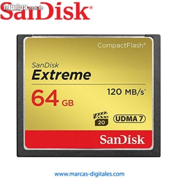 Memoria compact flash cf sandisk extreme 64gb 800x 120mb/s
