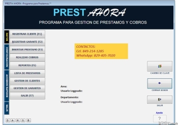 Programa para prÉstamos y creditos en general