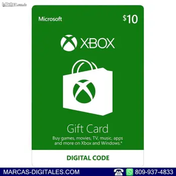 Balance para tienda microsoft xbox 10 usd codigo digital para juegos