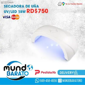 Lampara luz uv led 6x secadora de uñas 18w soy tienda