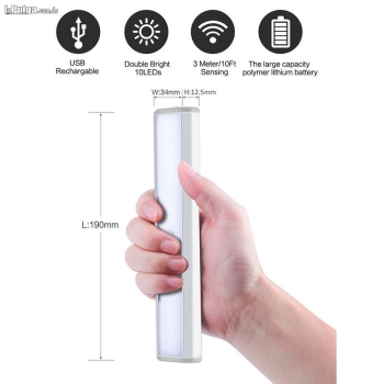 Barra de luces led con sensor de movimiento para gabinetes armarios