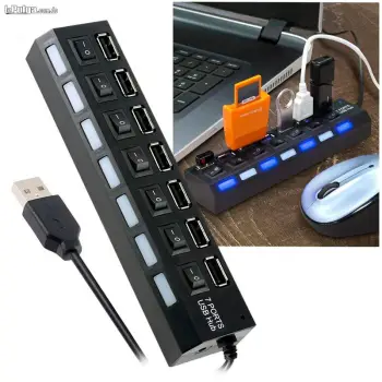 Adaptador multi puertos usb hub usb conector de 7 entradas