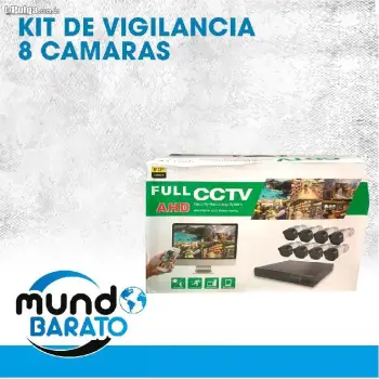 Kit 8 camaras de seguridad cctv dvr 4ch full hd 1080p 8 cam hd p2p