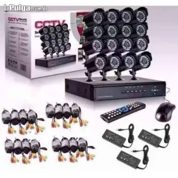 Kit 16 camaras de seguridad hd dvr ahd 1080p cctv vigilancia