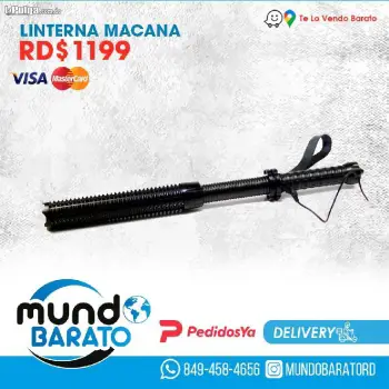 Linterna con macana baston de defensa multiusos. seguridad