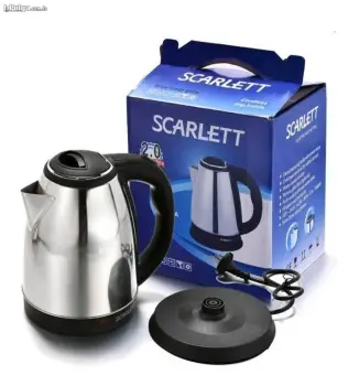 Tetera hervidor jarro jarra eléctrica scarlett 2l acero inoxidable re