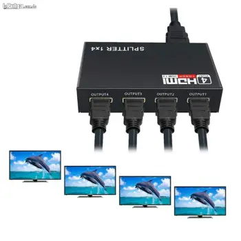 Splitter hdmi duplicador de pantalla hdmi 4 salidas full hd 1080p