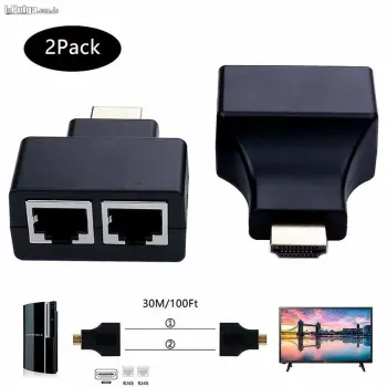 Extensor de hdmi por red hdmi a rj45 doble cat-5e/6 30 metros