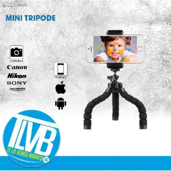 Soporte trípode de mesa flexible universal celulares camaras tablets