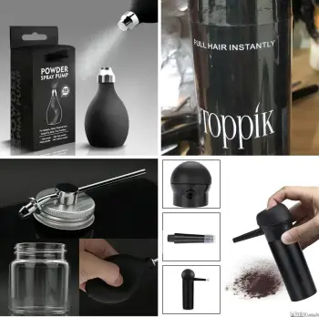 Fibras de cabello para cerquillo barbero relleno calvicie toppik