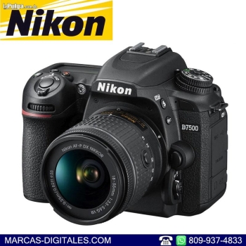 Nikon d7500 con lente 18-55mm vr camara profesional dslr uhd 4k