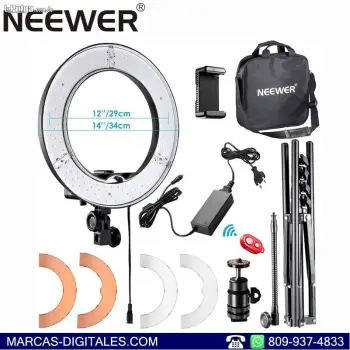 Neewer set anillo profesional de 14 pulgadas 180 leds 5500k