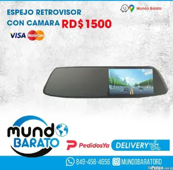 Espejo retrovisor con camara delantera