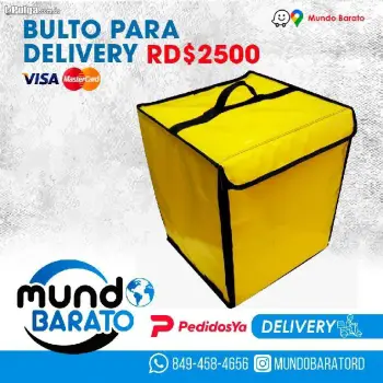 Bulto para delivery deliveri pedidosya. hugo uno