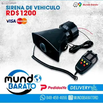 Sirena altavoz con microfono bocina para carros escolta amplificador