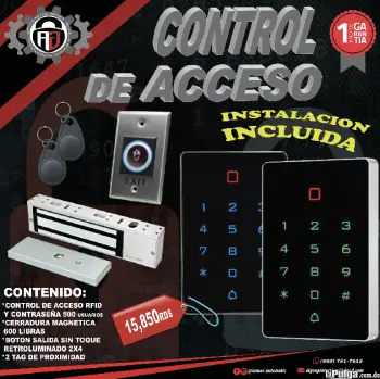 Kit control de acceso instalación incluida