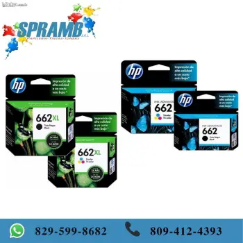 Cartuchos  hp 662 normal y xl