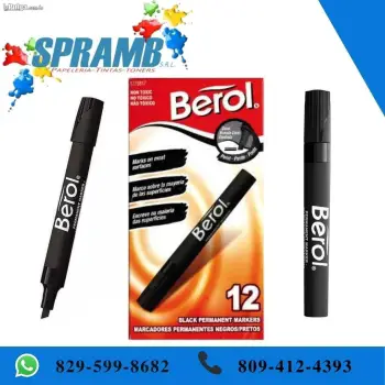 Marcador permanente berol 12 negro